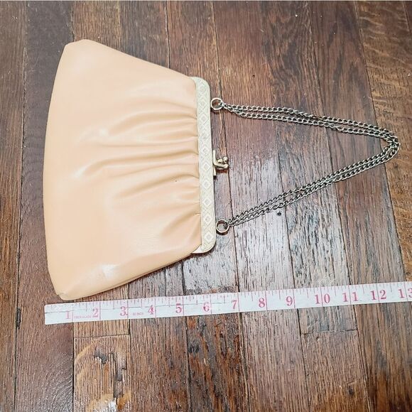 Vintage Tan Metal Chain Link Mini Formal Purse - Picture 6 of 13